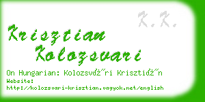 krisztian kolozsvari business card